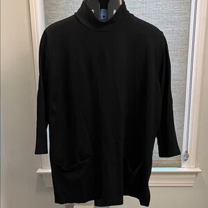 Ralph Lauren Black Tunic Top with Pockets